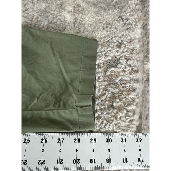 Tommy Hilfiger Size 10 Flat Front Straight Leg Chino Pant Olive Green Button Zip - Picture 5 of 11